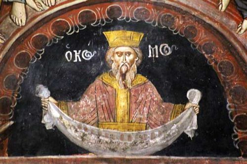 905g4b Arta, Ste Theodora, la Pentecôte (détail)