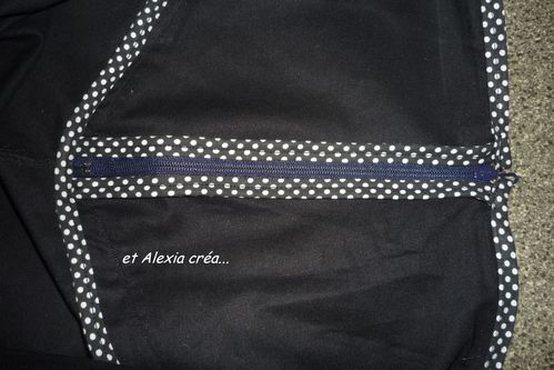 sarouel ballon noir et blanc fermeture éclair dedans