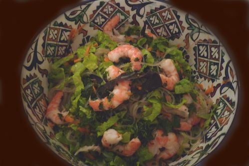 Salade de vermicelles aux crevettes