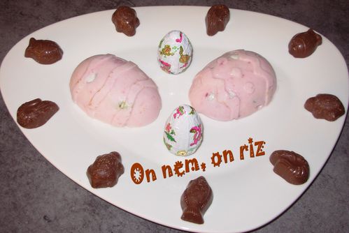 Mousse glacée framboise-smarties1