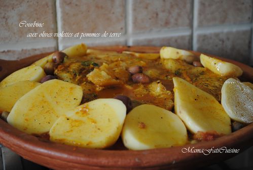 poisson au pommes de terre et olives rouges - Copie