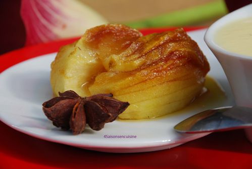 Pommes caramélisées et crème à la badiane 2