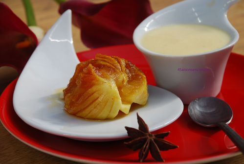 Pommes caramélisées et crème à la badiane