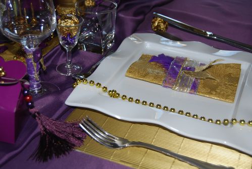 table Or et Violet - esprit baroque 018