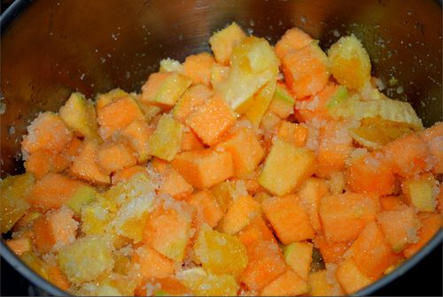 confiture citrouille et aux orange