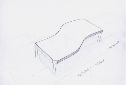 distorsion ebauche table beton design l maurin