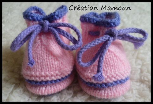 chaussons bourses roses