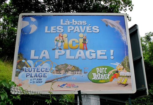 affiche Parc Astérix plage