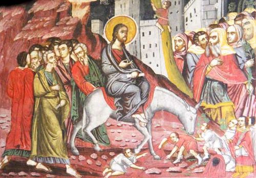 905f1 Arta, Ste Theodora, Jésus entre à Jérusalem