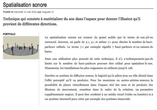 Spatialisation sonore