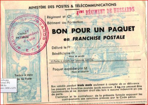 bon de paquet