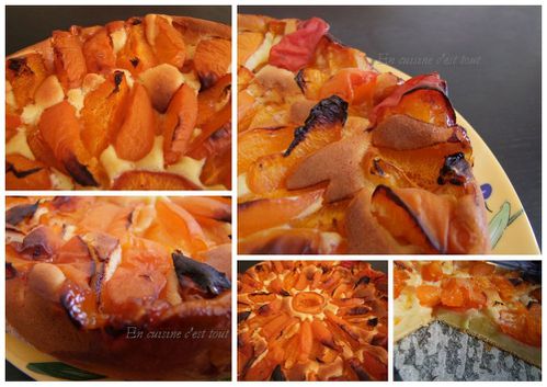 Montage gateau moelleux aux abricots