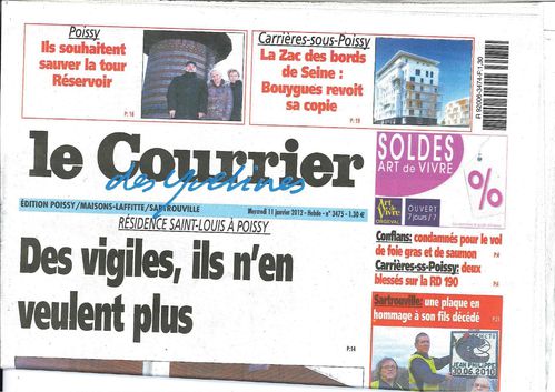 Courrier des Yvelines - Mercredi 11 janvier 2012 - Article