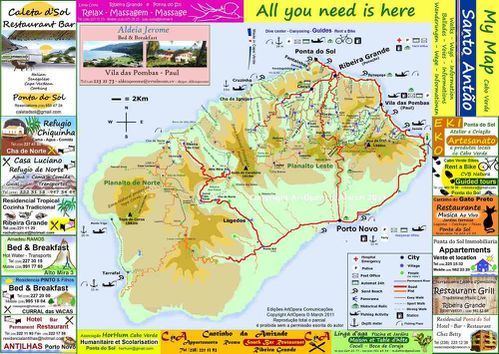 ArtOpera Map Africa Cape Verde Island Santo Antao Mini