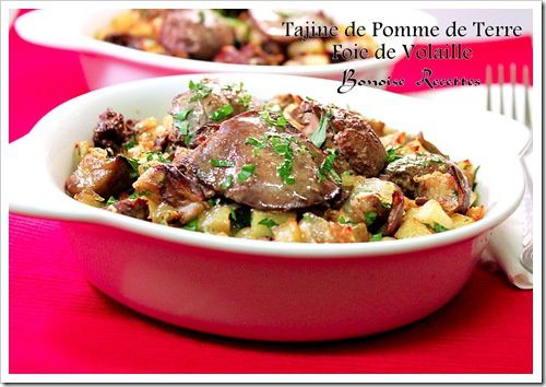 tajine de foie de volaille pommes de terre