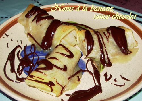 Nems à la banane, sauce chocolat2