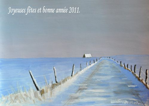 paysage neige acryloque+texte..