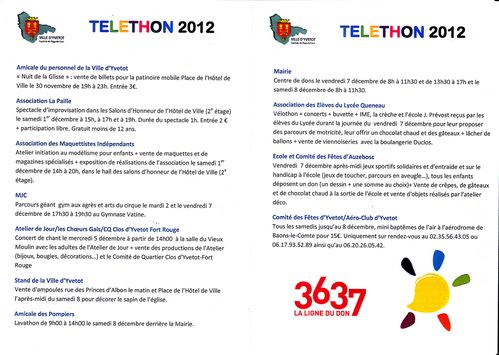 Téléthon 2012 pages 2 & 3