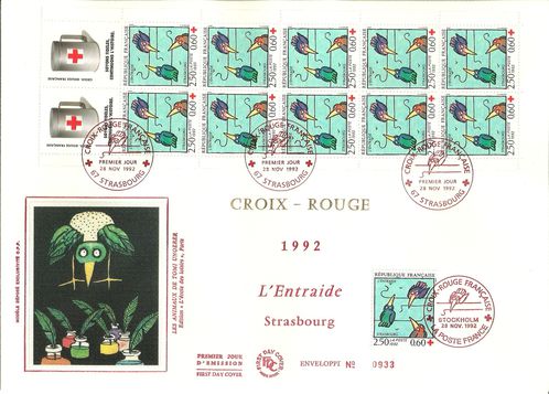 France 1992 FDC carnet