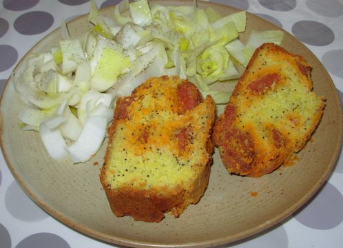 Cake maïs, chorizo, pavot4