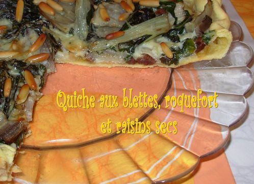 Quiche blettes, roquefort, raisins3