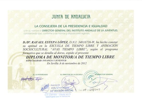 DIPLOMA MONITOR D