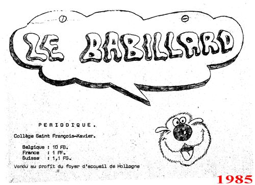 Elèves Babillard 1985