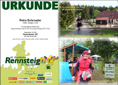 41 Rennsteiglauf - für Petra