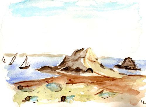 aquarelle bretagne