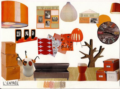 Planche entrée orange design by Camille Heckmann