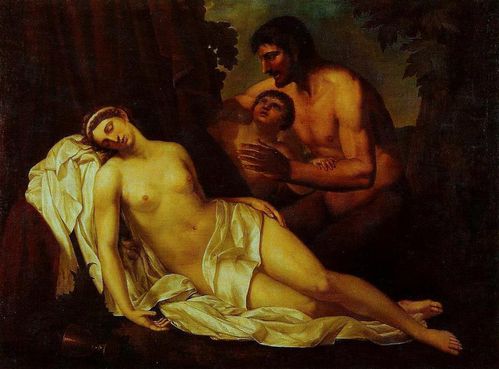 Annibale Carraci - Venus Embriagada por Sátiro