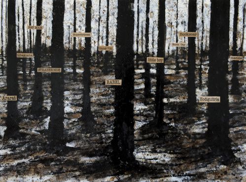 peintures sur papier forêt 0178
