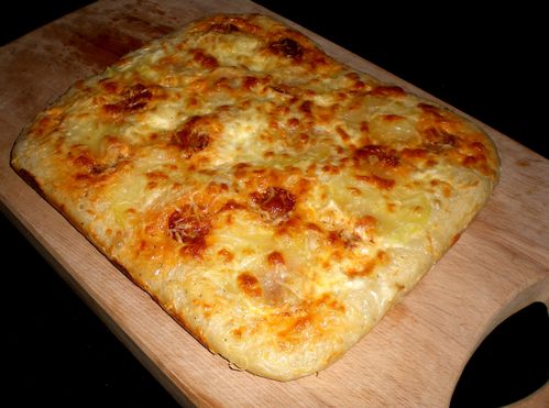 pizza mascarpone chorizo potatos