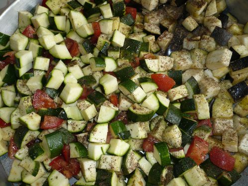 légumes au four façon crumble au parmesan