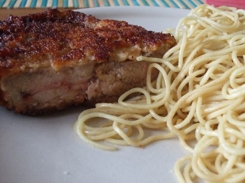 echine de porc panée