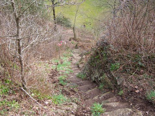 L'une des nombreuses descentes d'escalier, 16ème km