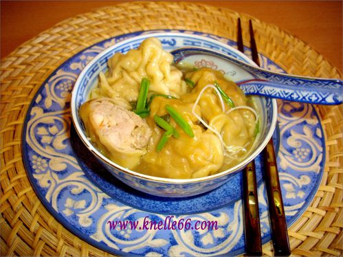 Soupe chinoise aux raviolis 1