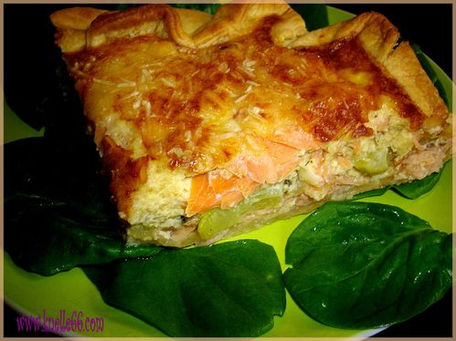 Quiche saumon et crevettes
