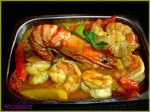 Gambas au lait de coco et combava3