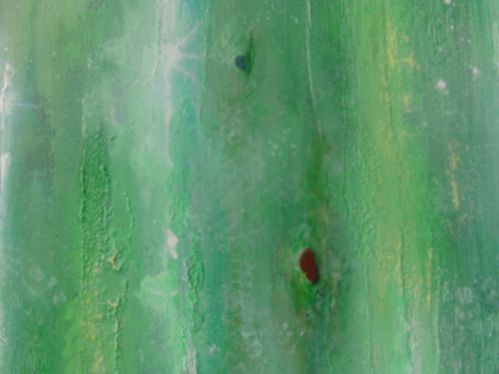 zjaspe et sodalite incrustées dans peinture green mystic j