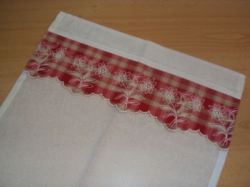 Galon frise coton voile broderie montagne campagne > au ... Rideaux Chalet décor