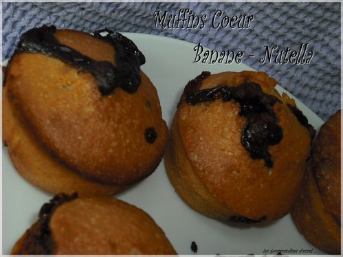 muffins coeur banane nutella1