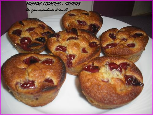 muffins pistache griottes
