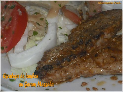 escalope de jambon au garam massala1