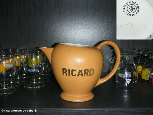 Pichet Rond Ricard en Céramique Brun Revol St Uze (830)