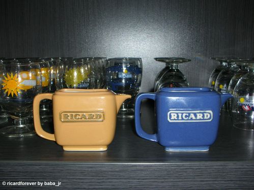Duo de Carafe 20 cl Beige & Bleu
