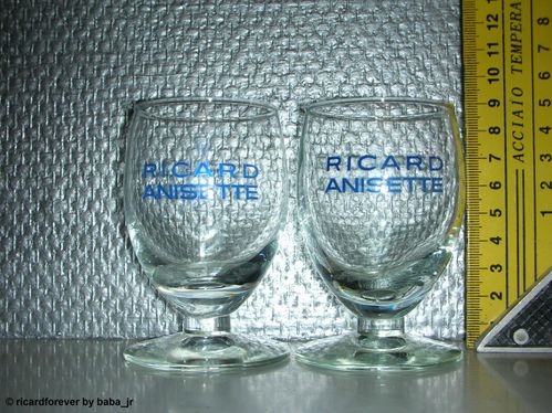Verre Momie Ricard Anisette Bleu sans ligne de dose