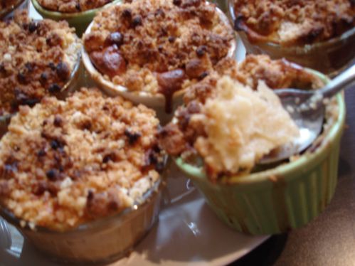 invisibles aux pommes et crumble épicé