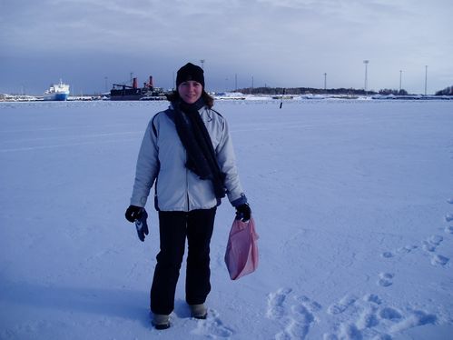 Moi marchant sur la mer