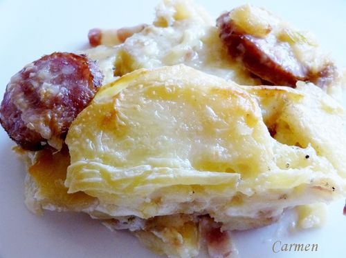 Tartiflette à la saucisse de Montbéliard